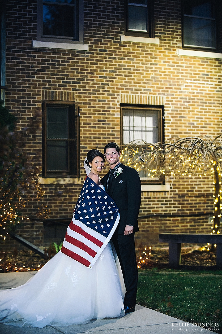 American flag wedding pictures